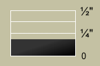 Profile diagram showing thickness